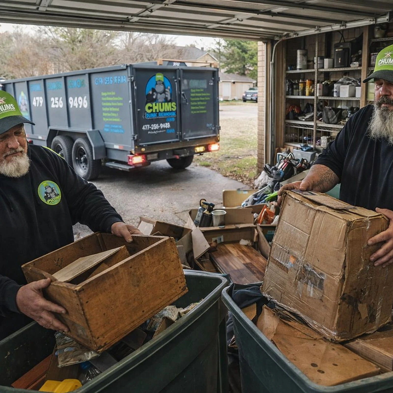 Chums Junk Removal hauling junk in Northwest Arkansas