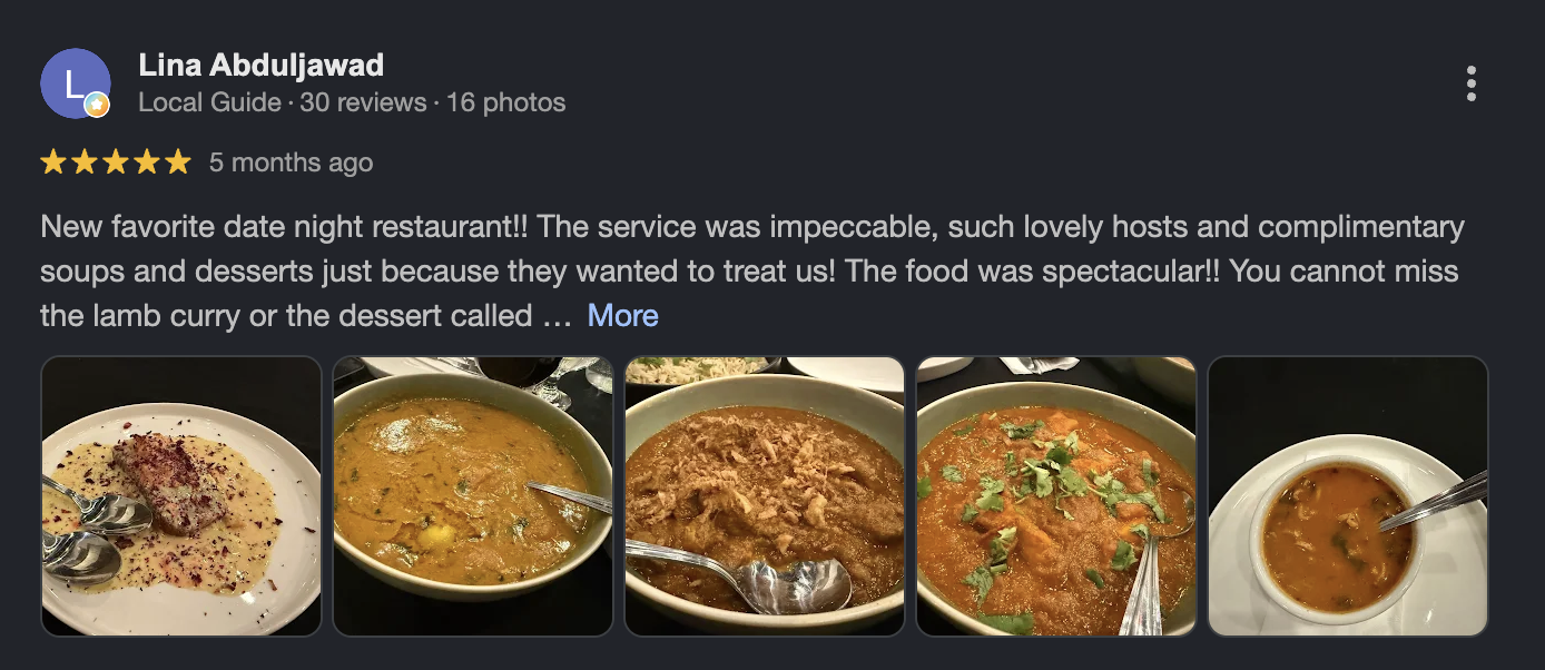Indian House Google Review