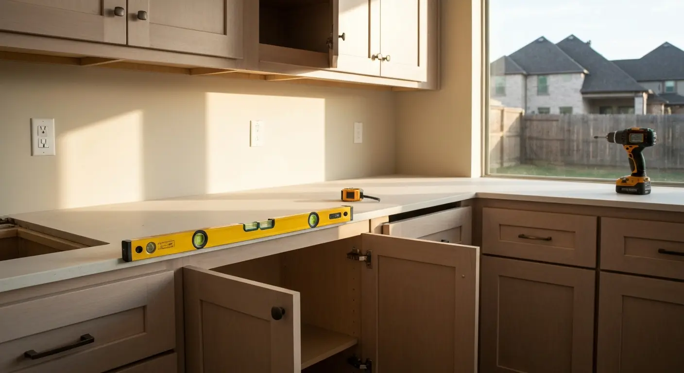 Custom cabinet installation