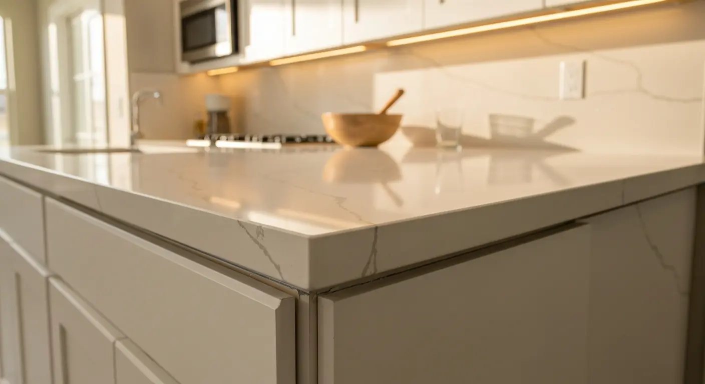 Quartz countertops in Missouri City kitchen