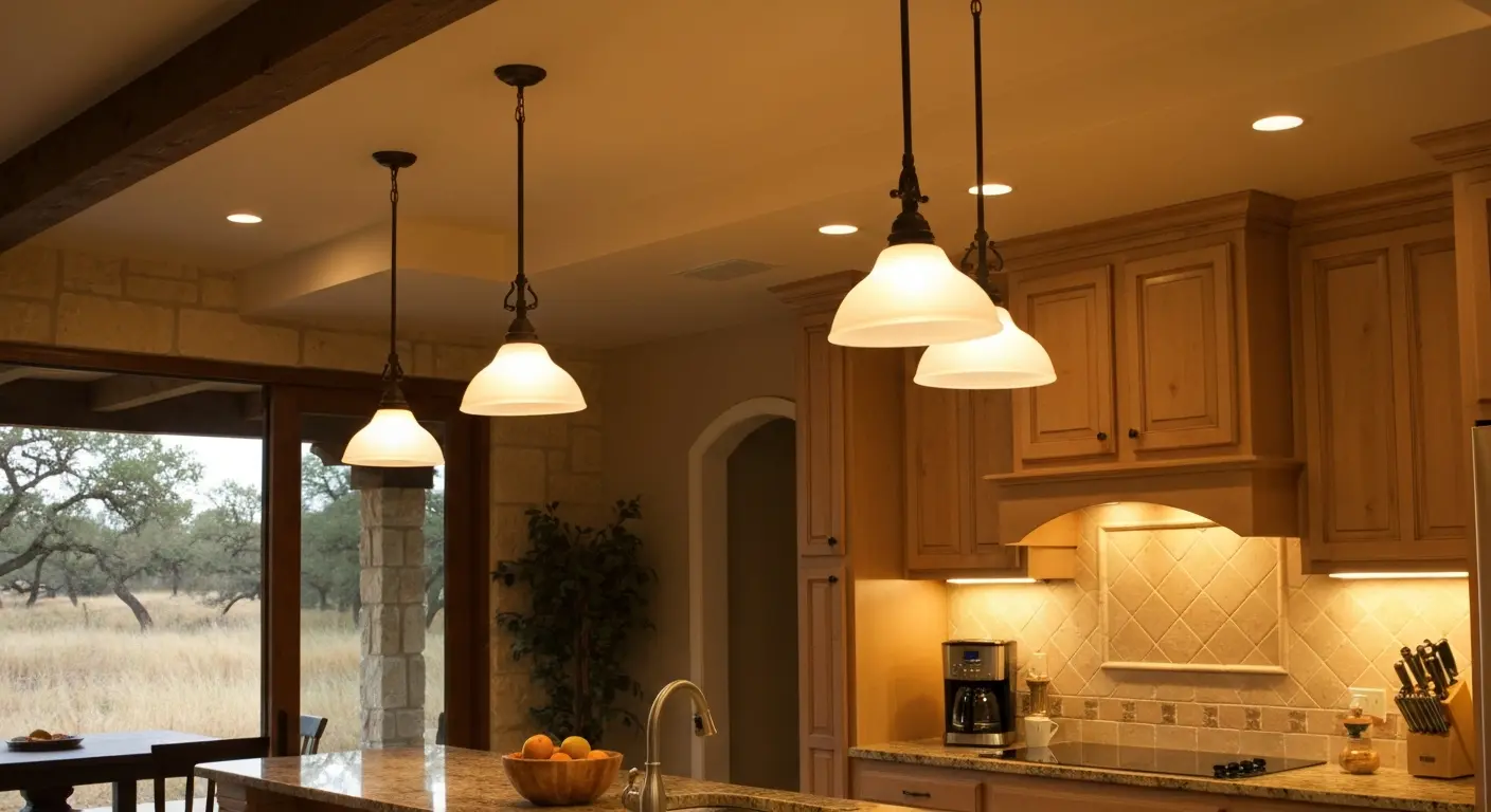 Kitchen and bathroom lighting installation