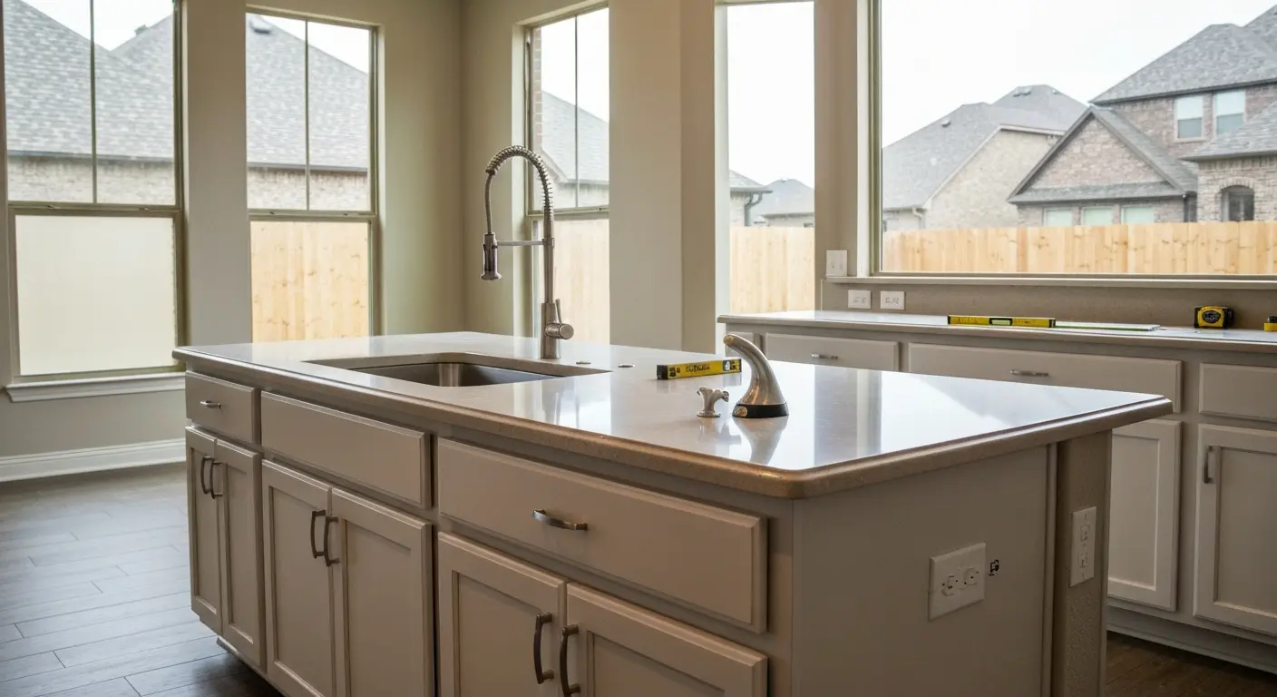 Kitchen island in Missouri City home