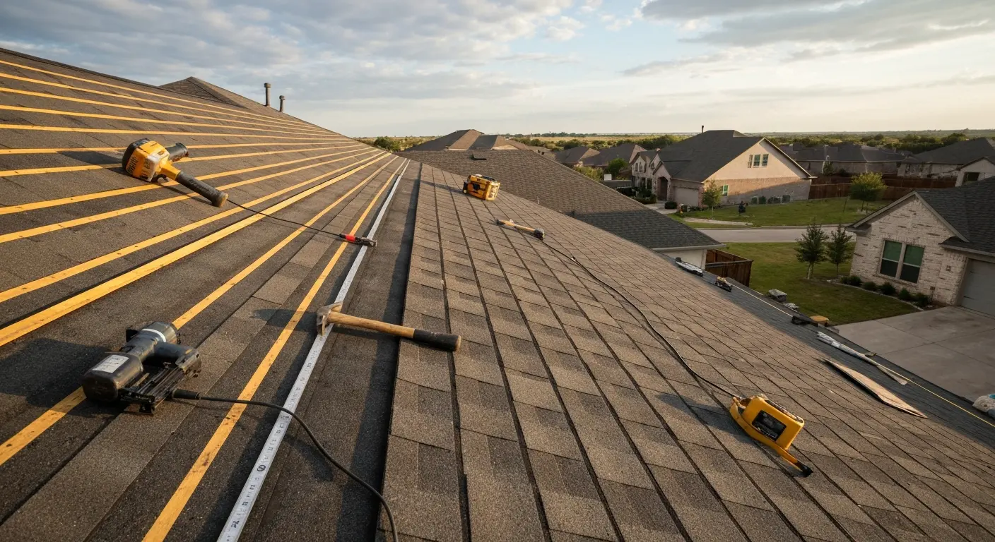 New roof installation