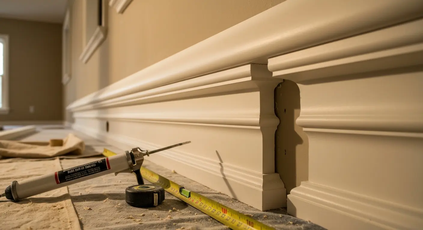 Crown molding and trim installation