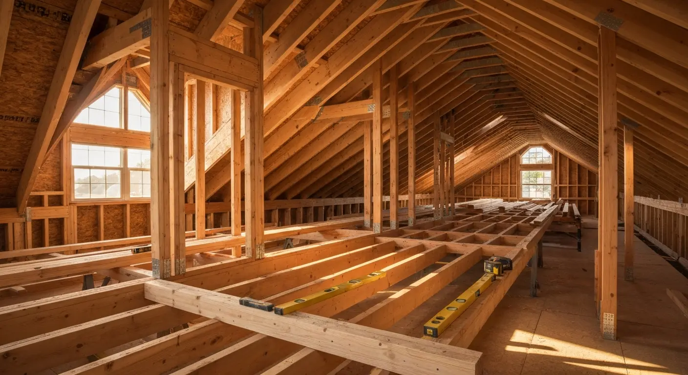 Attic framing structure