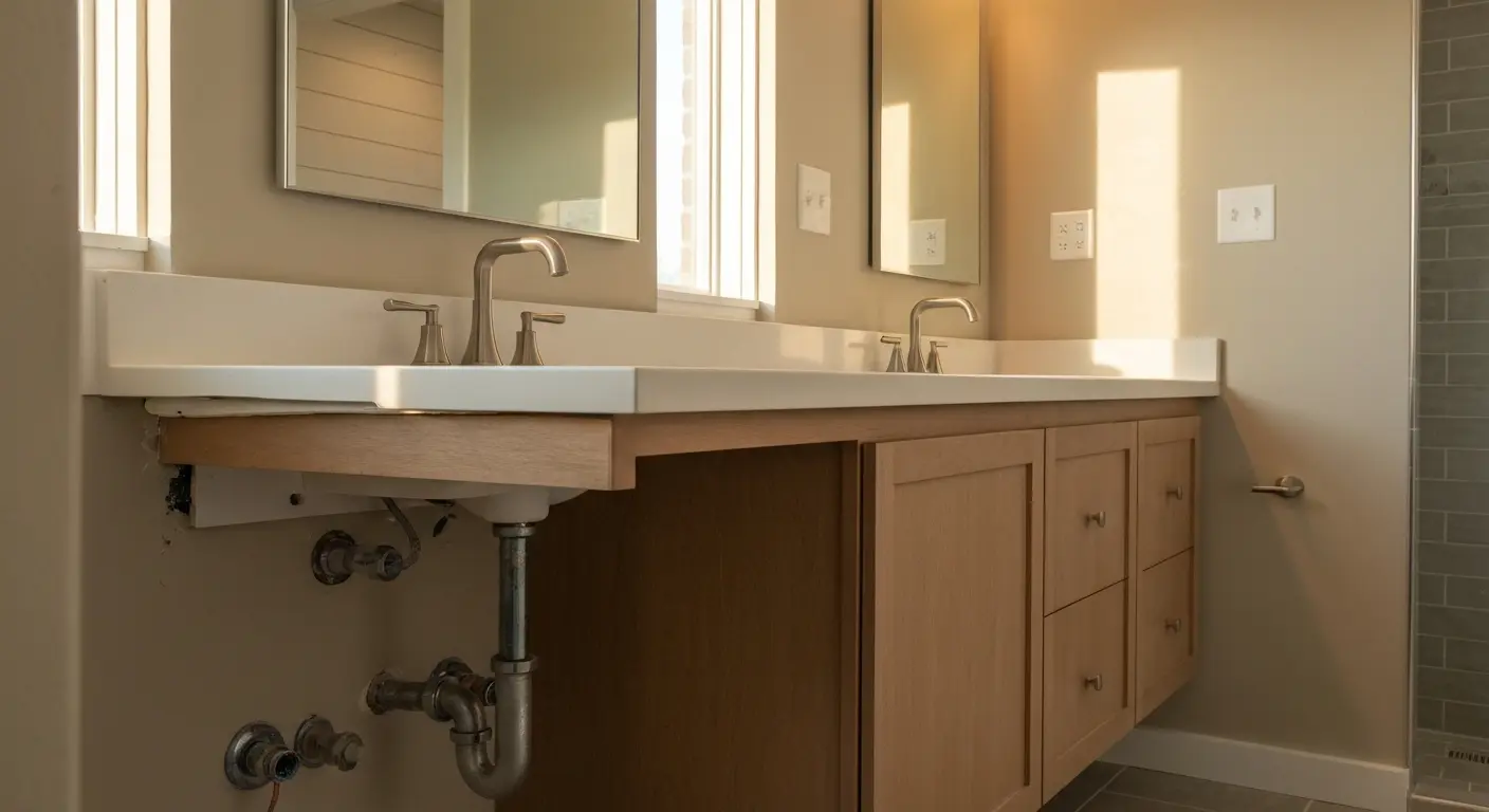 Bathroom vanity installation