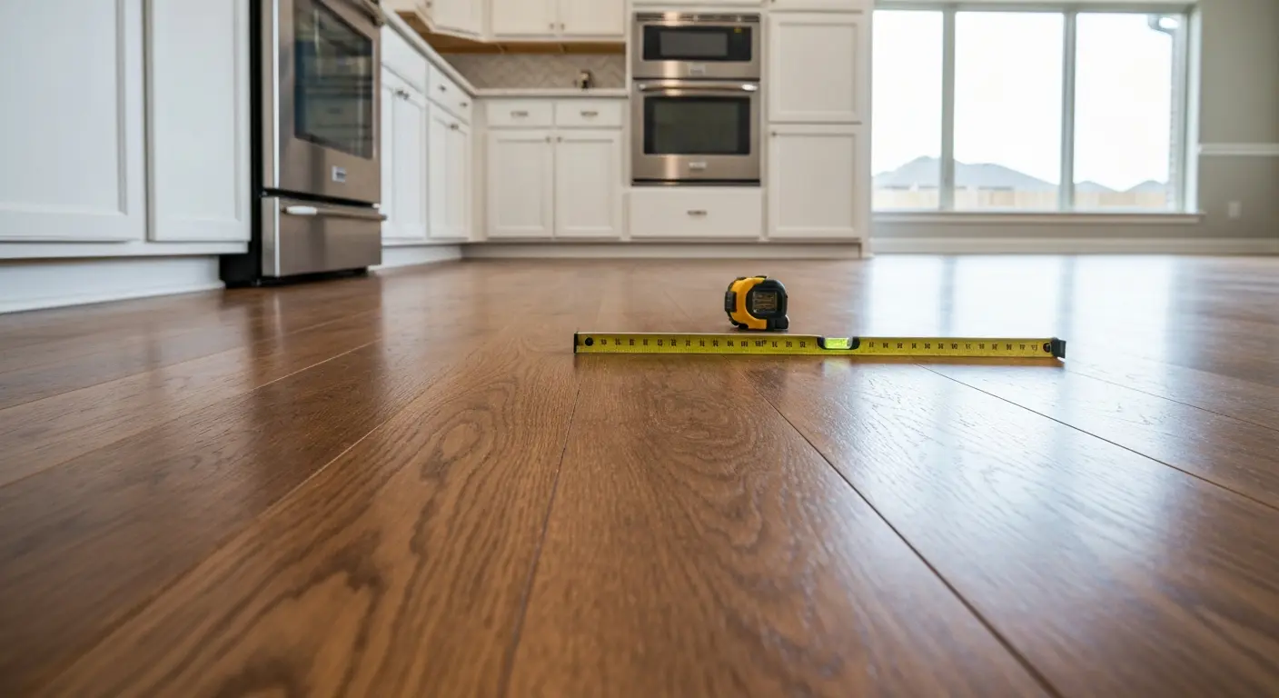 Engineered wood kitchen floor