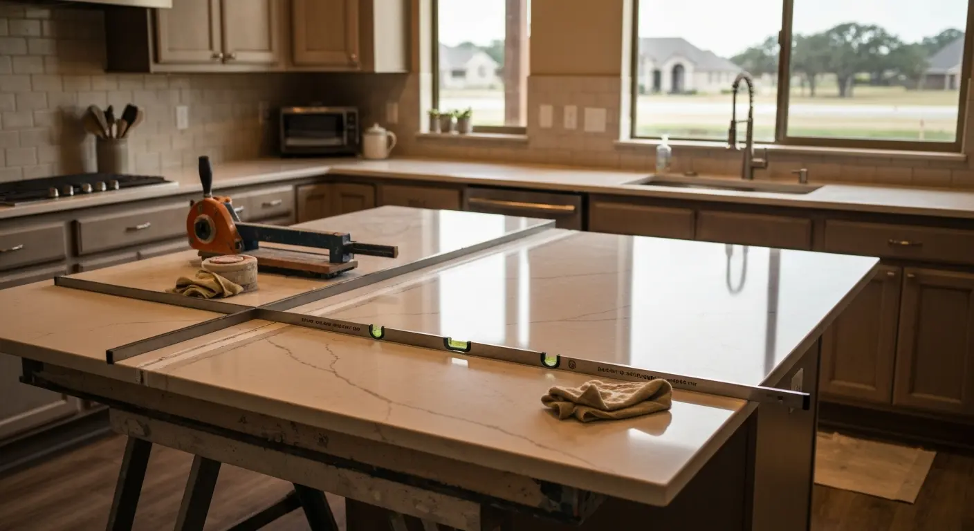 Kitchen countertop installation