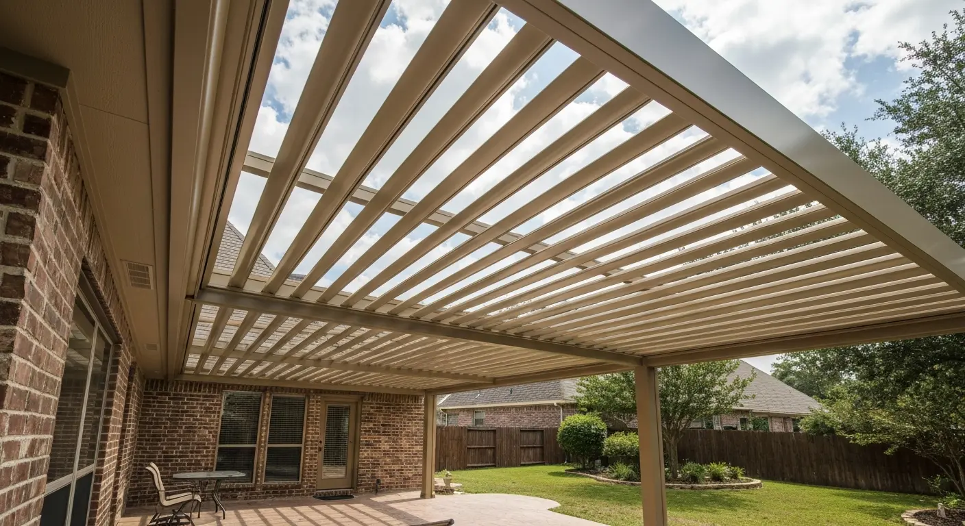 Louvered patio cover