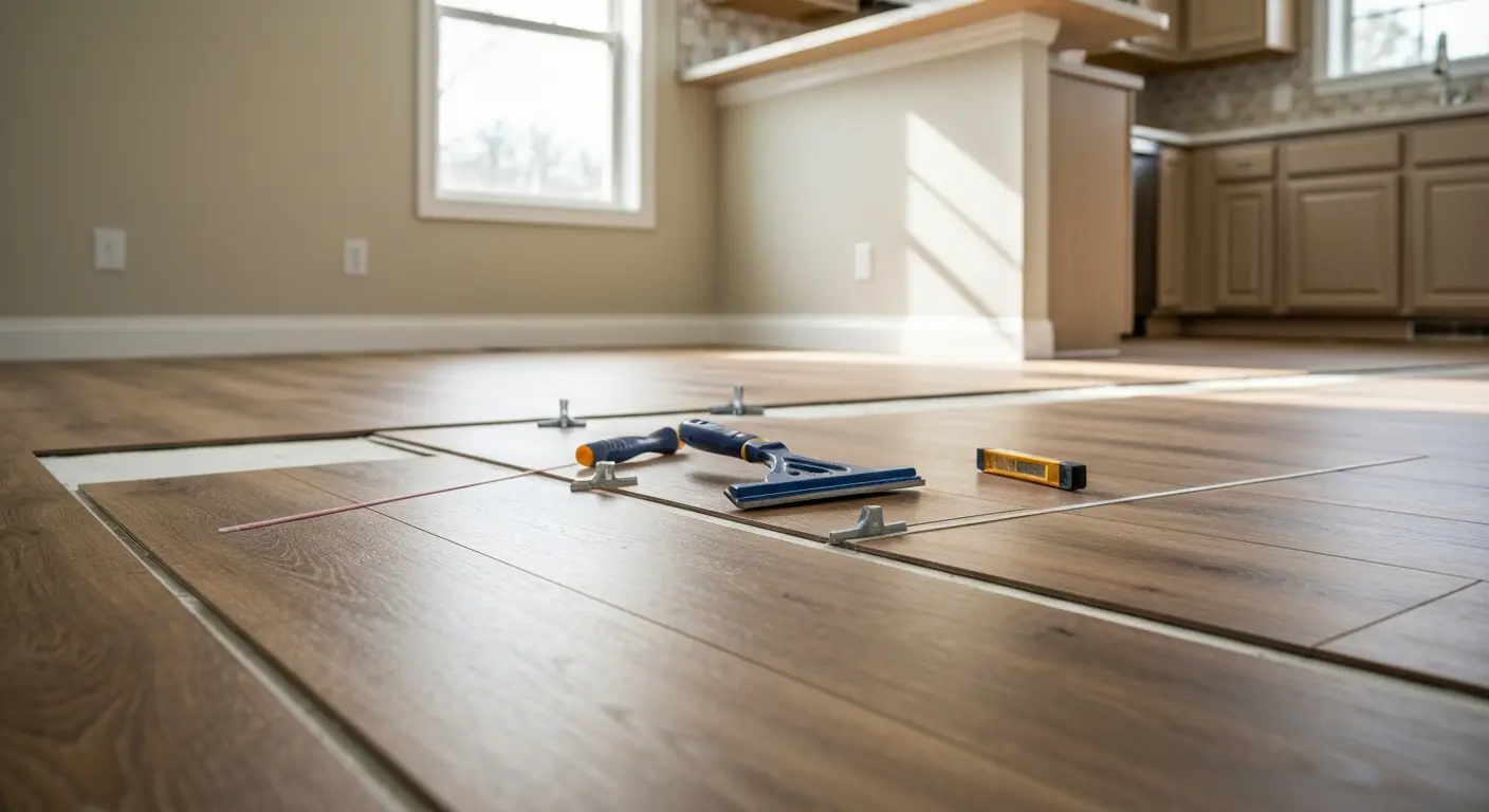 Kitchen flooring installation