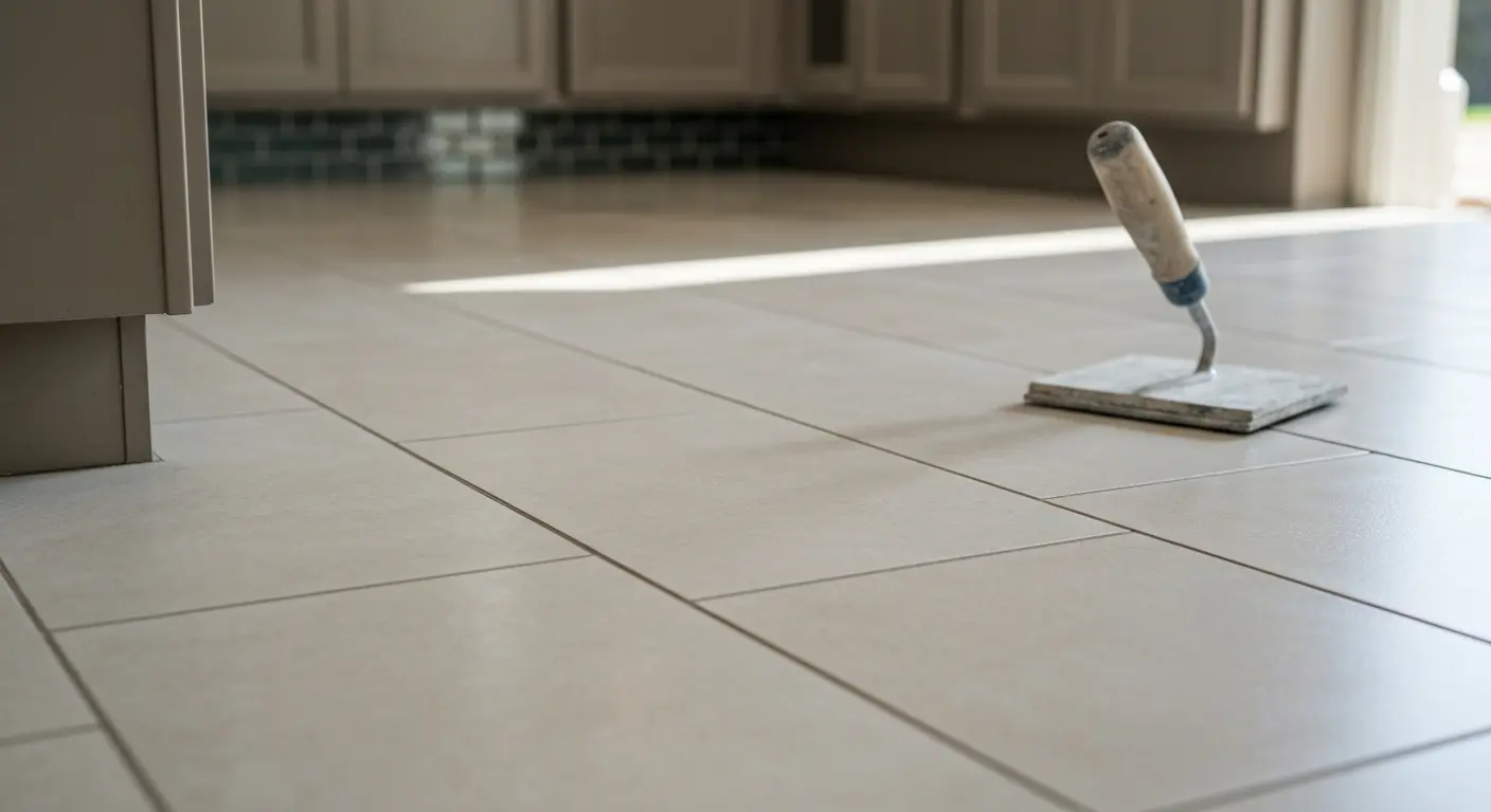 Tile kitchen floor installation