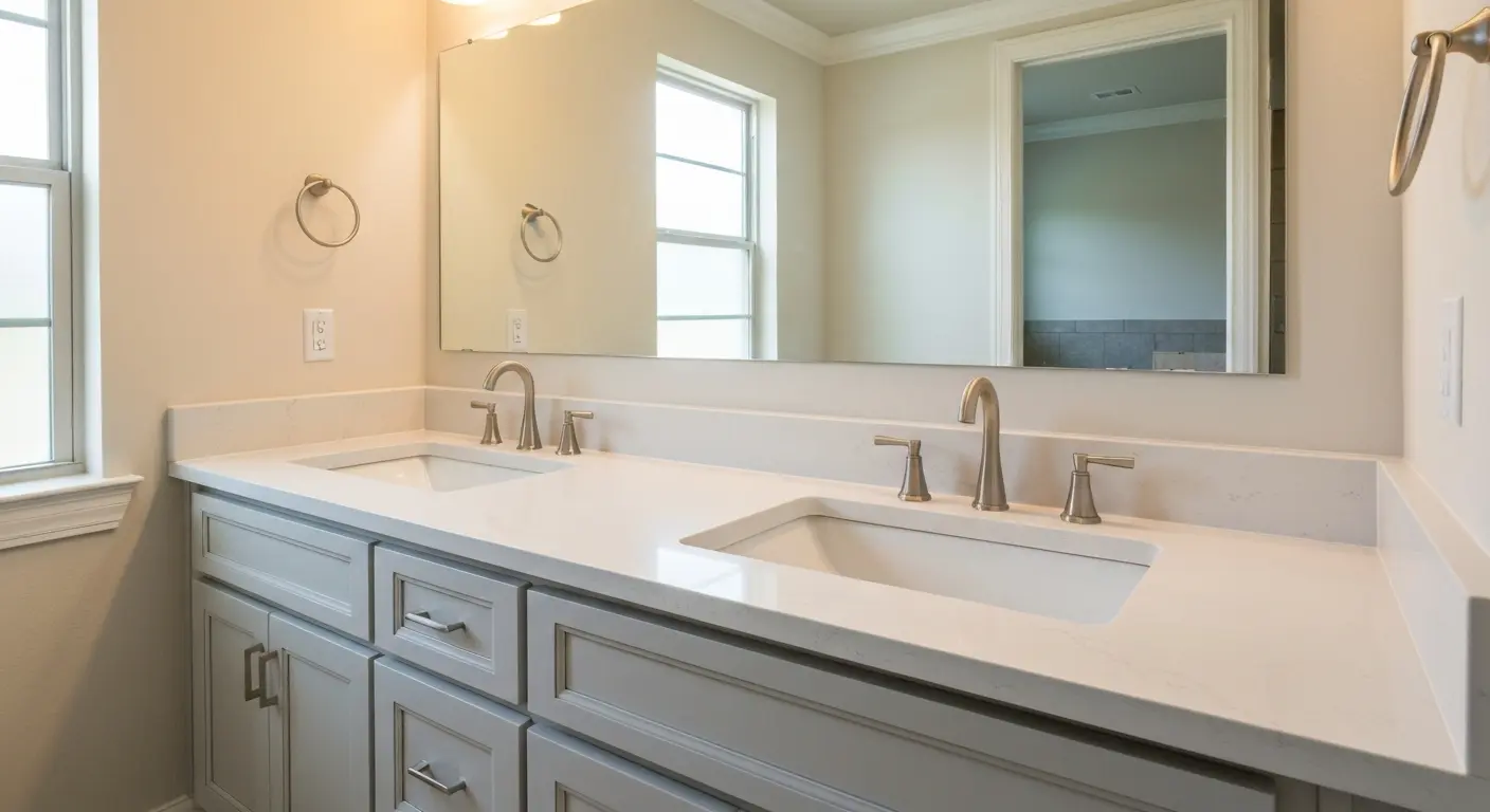 Double vanity installation