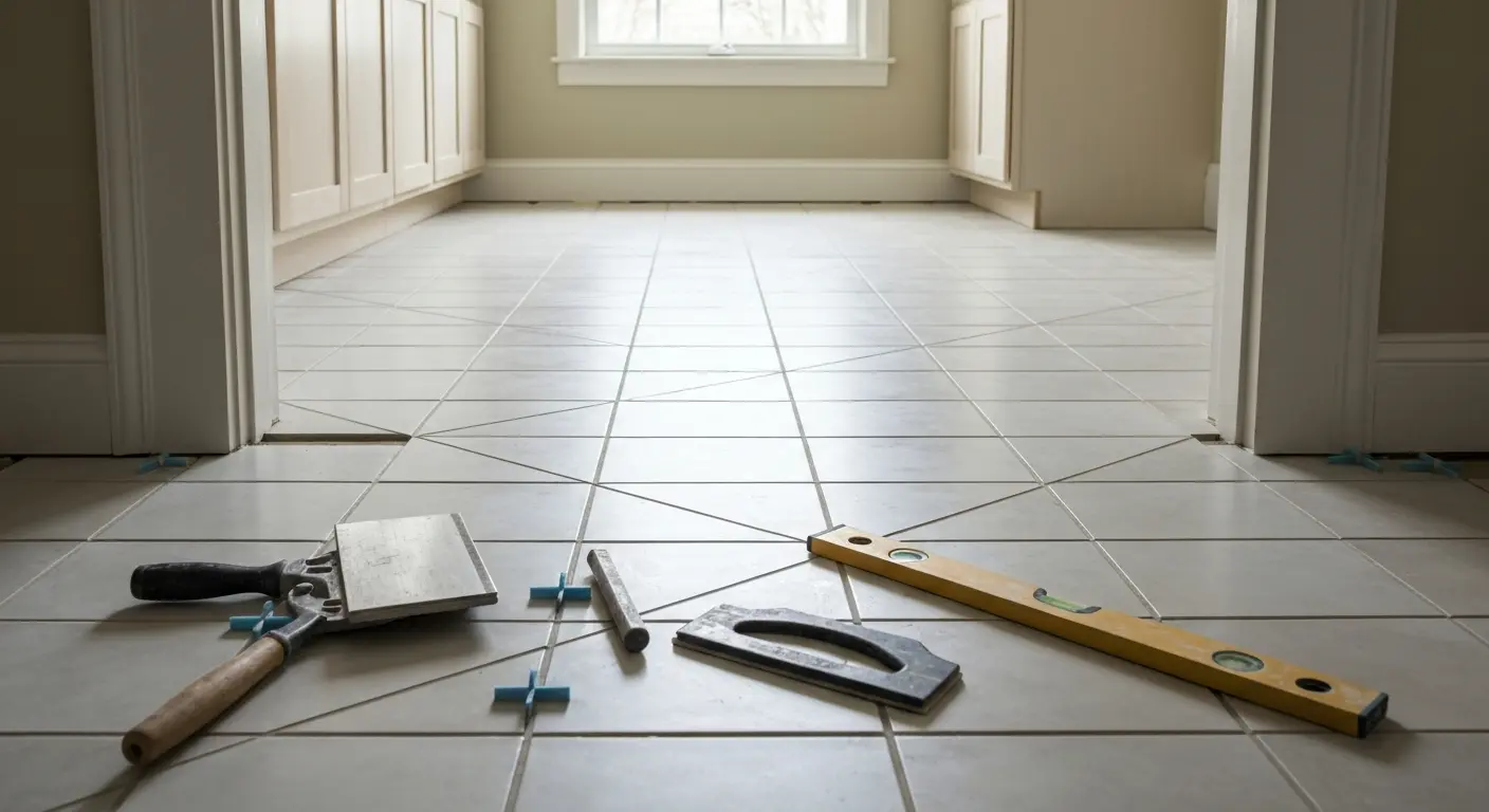 Kitchen and bathroom flooring installation