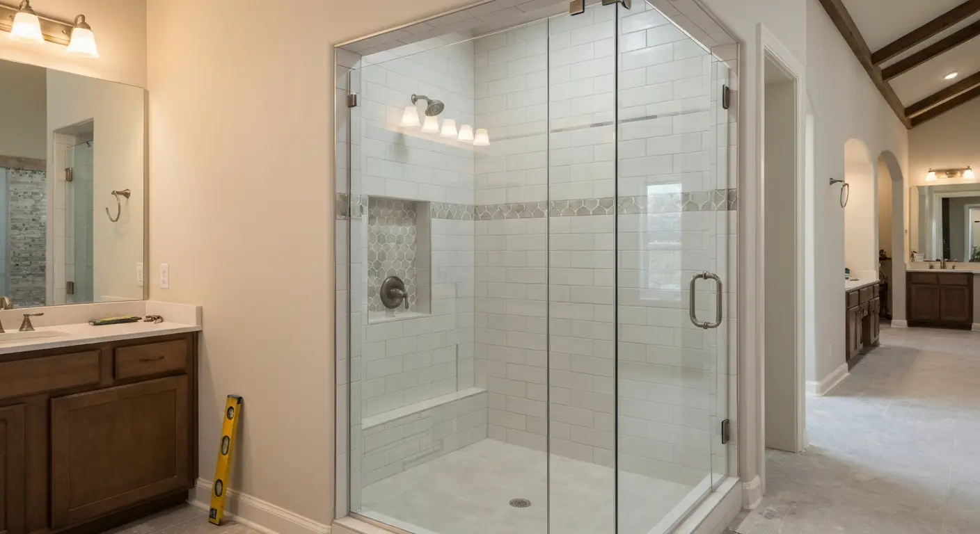 Custom walk-in shower installation