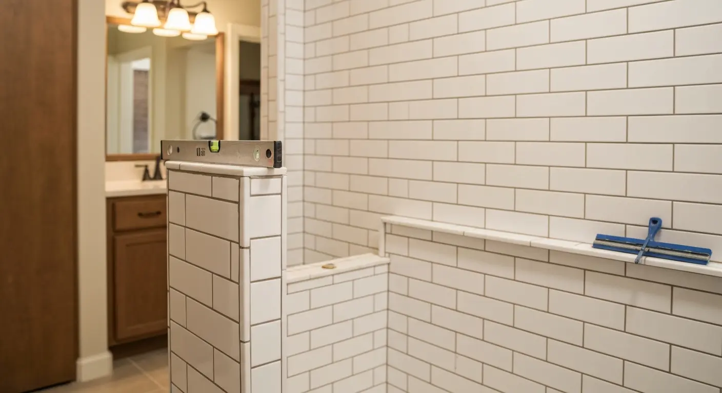 Custom tile shower installation