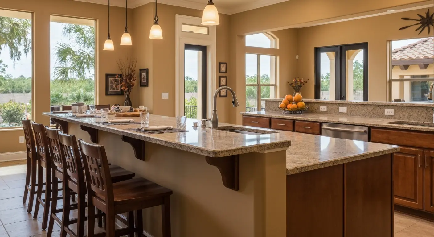 Kitchen island installation
