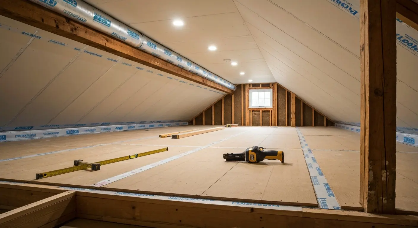 Attic flooring and finishes