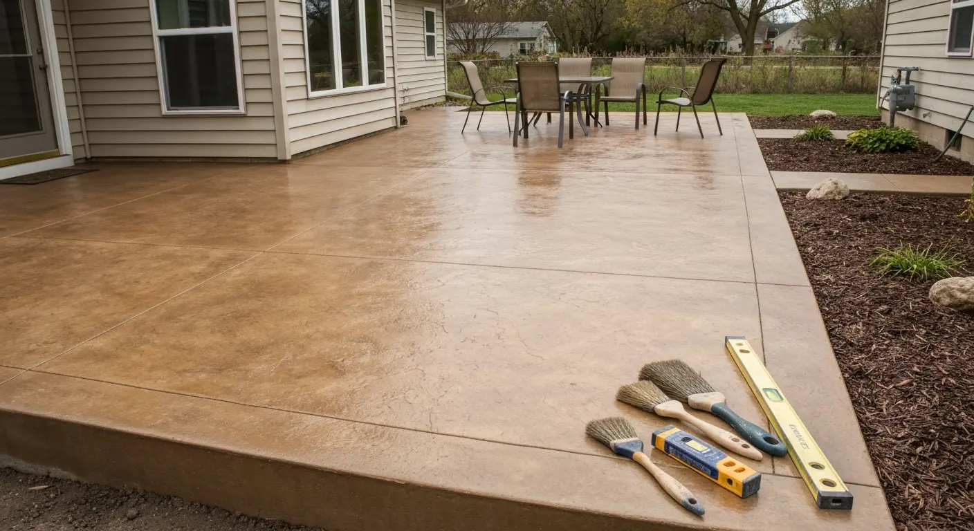 Concrete patio design