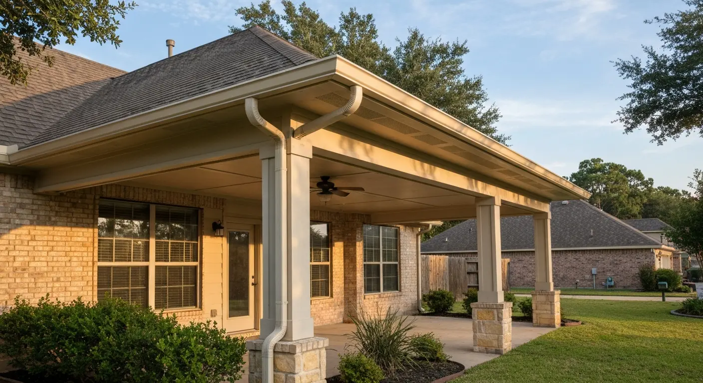 Solid roof patio cover