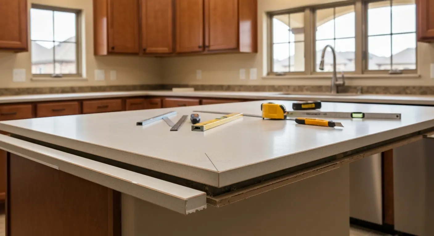 Laminate countertop installation