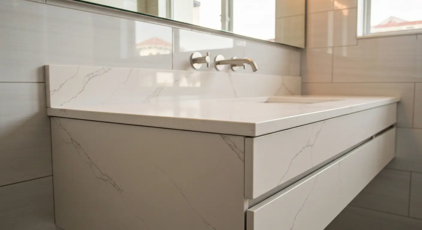 Floating vanity installation