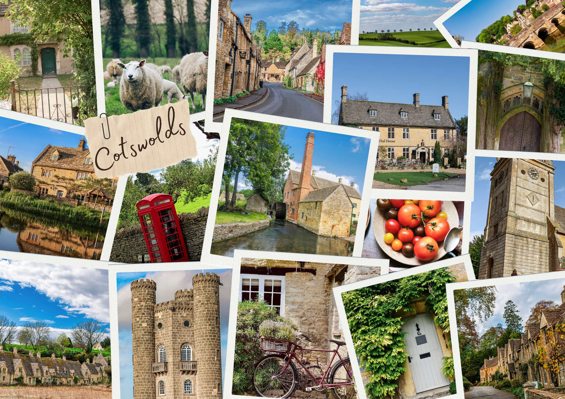 Cotswolds location collage by Buzzio Creative