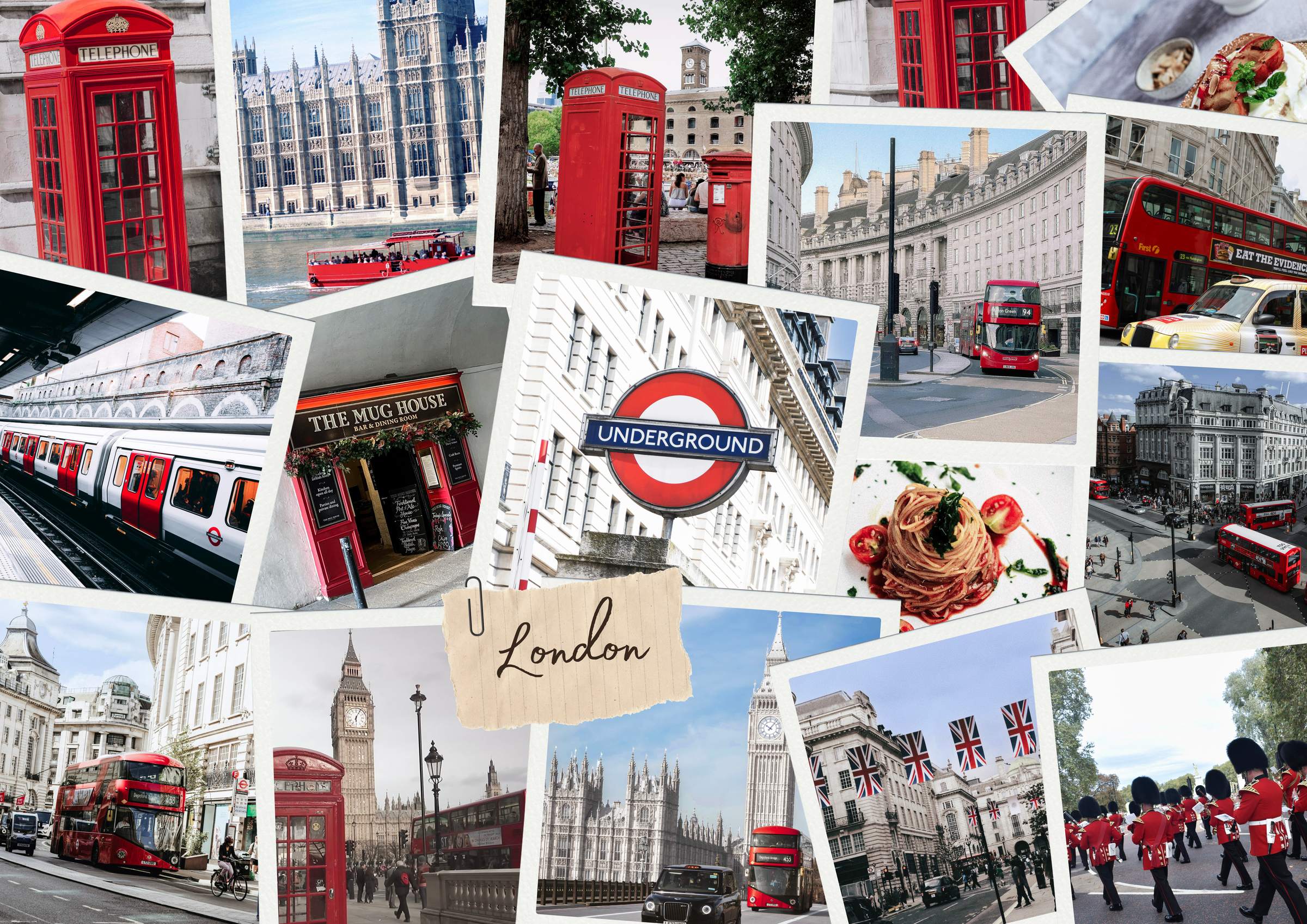London location collage by Buzzio Creative