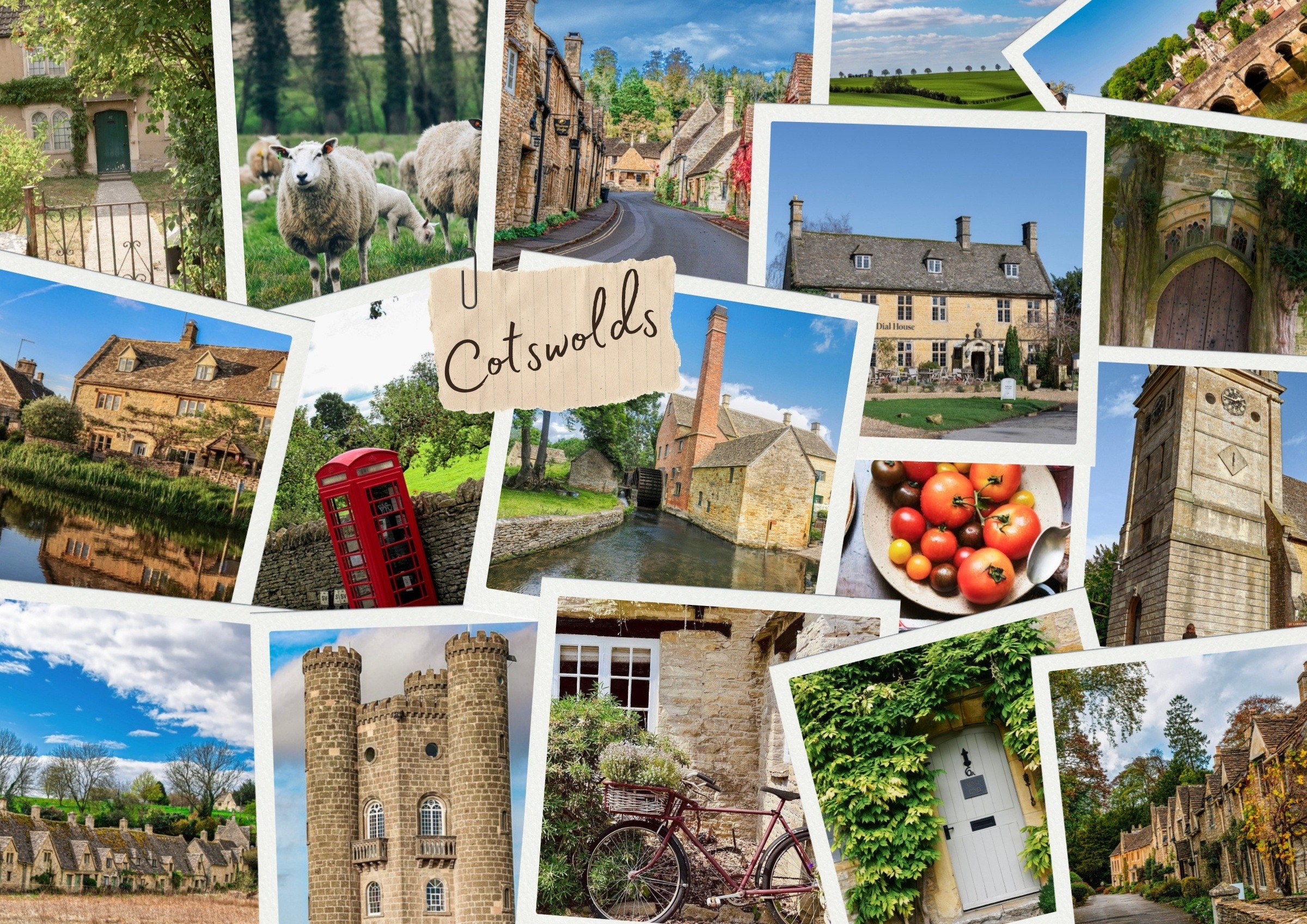Cotswolds location collage by Buzzio Creative