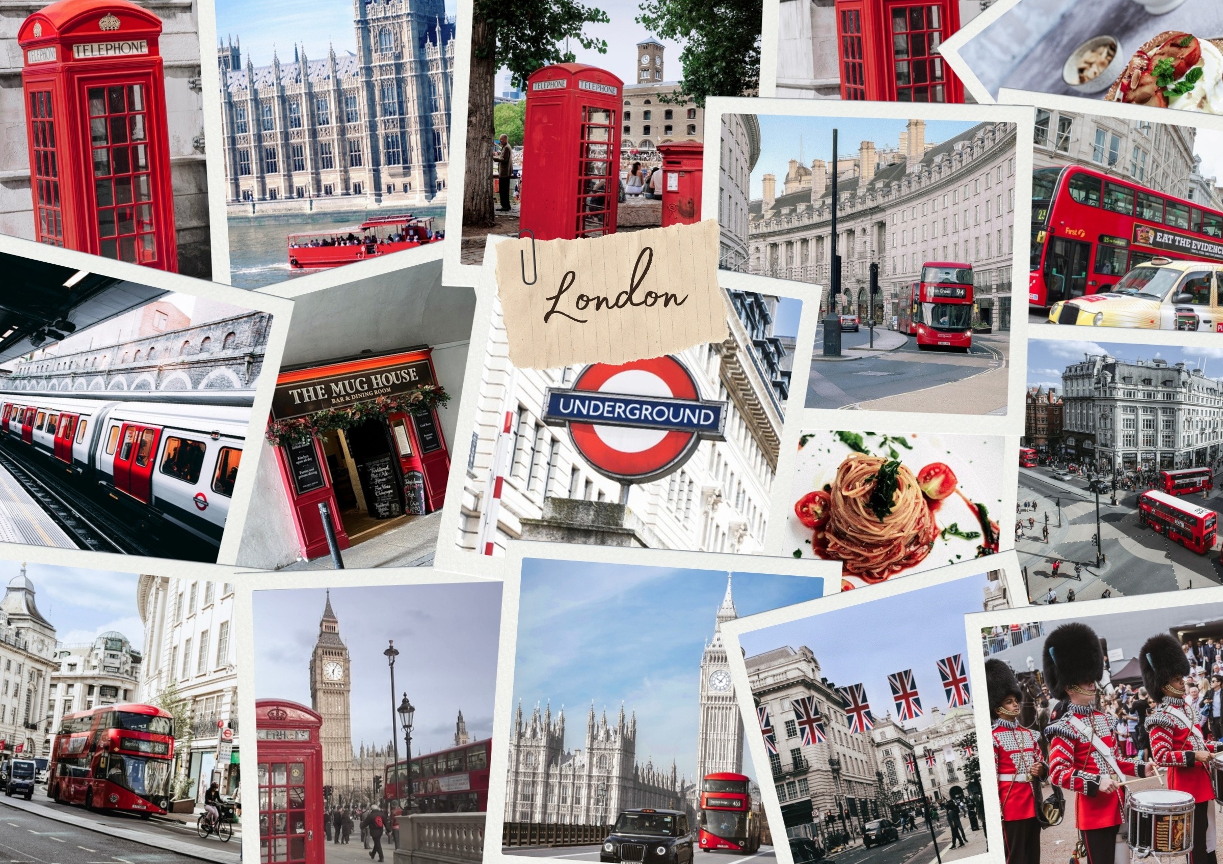 London location collage by Buzzio Creative