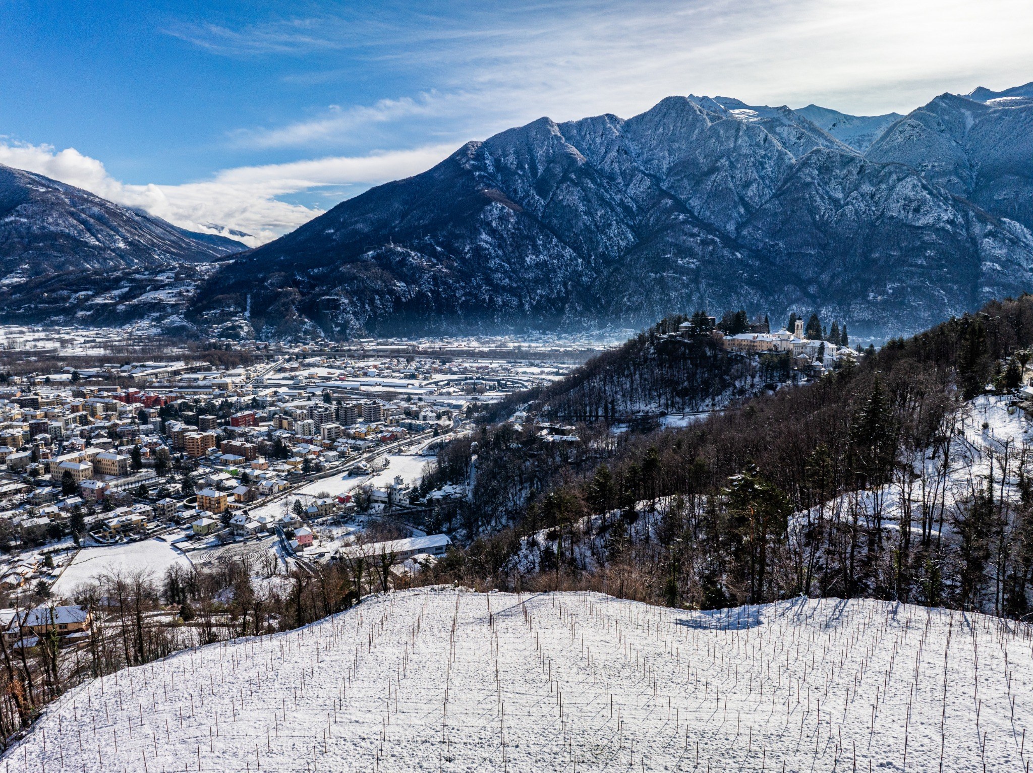 Vigneti di Domodossola e della Val d'Ossola durante l'inverno