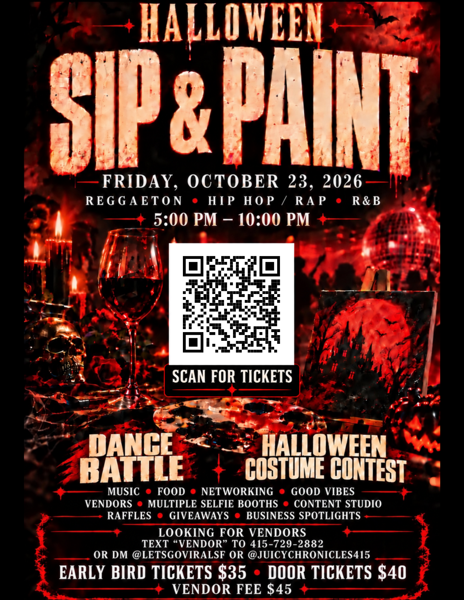 Sip & Paint Halloween Party · October 23, 2026