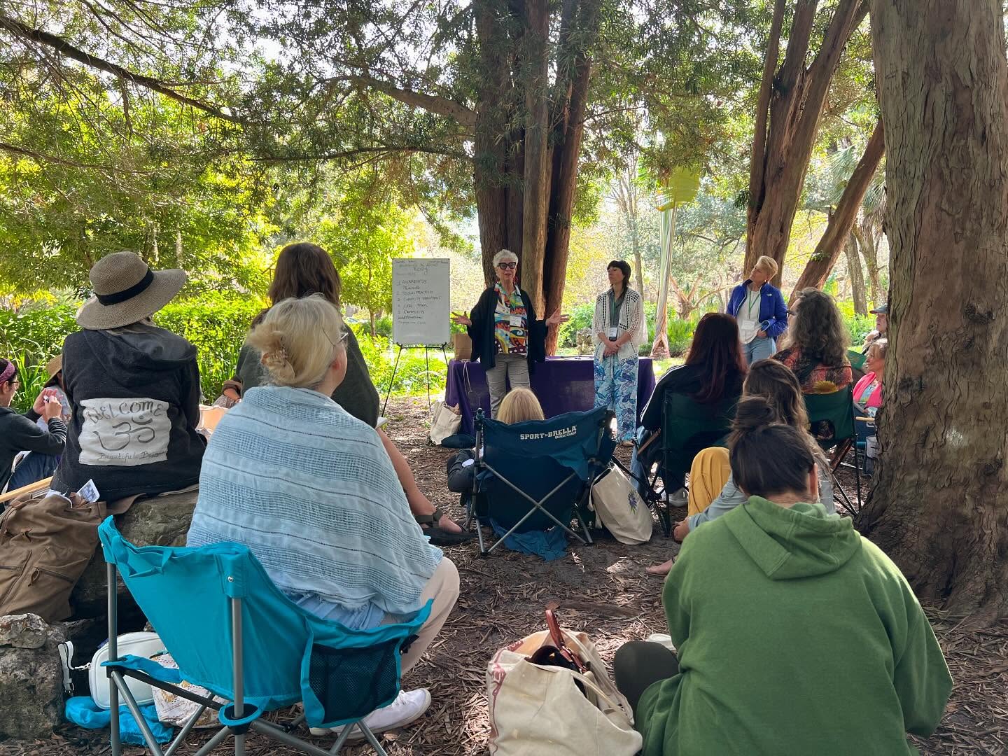 Gentle movement practice or hands in awareness gesture