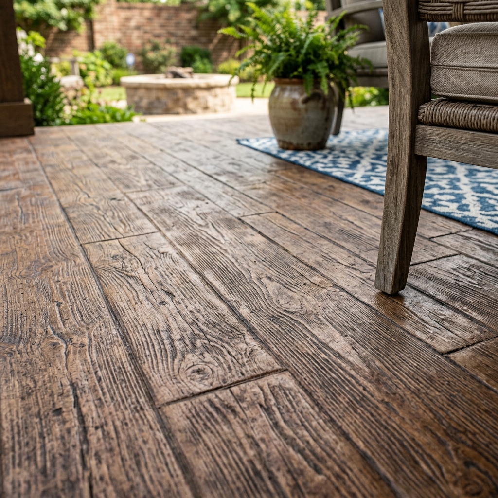 Wood Plank Stamped Concrete