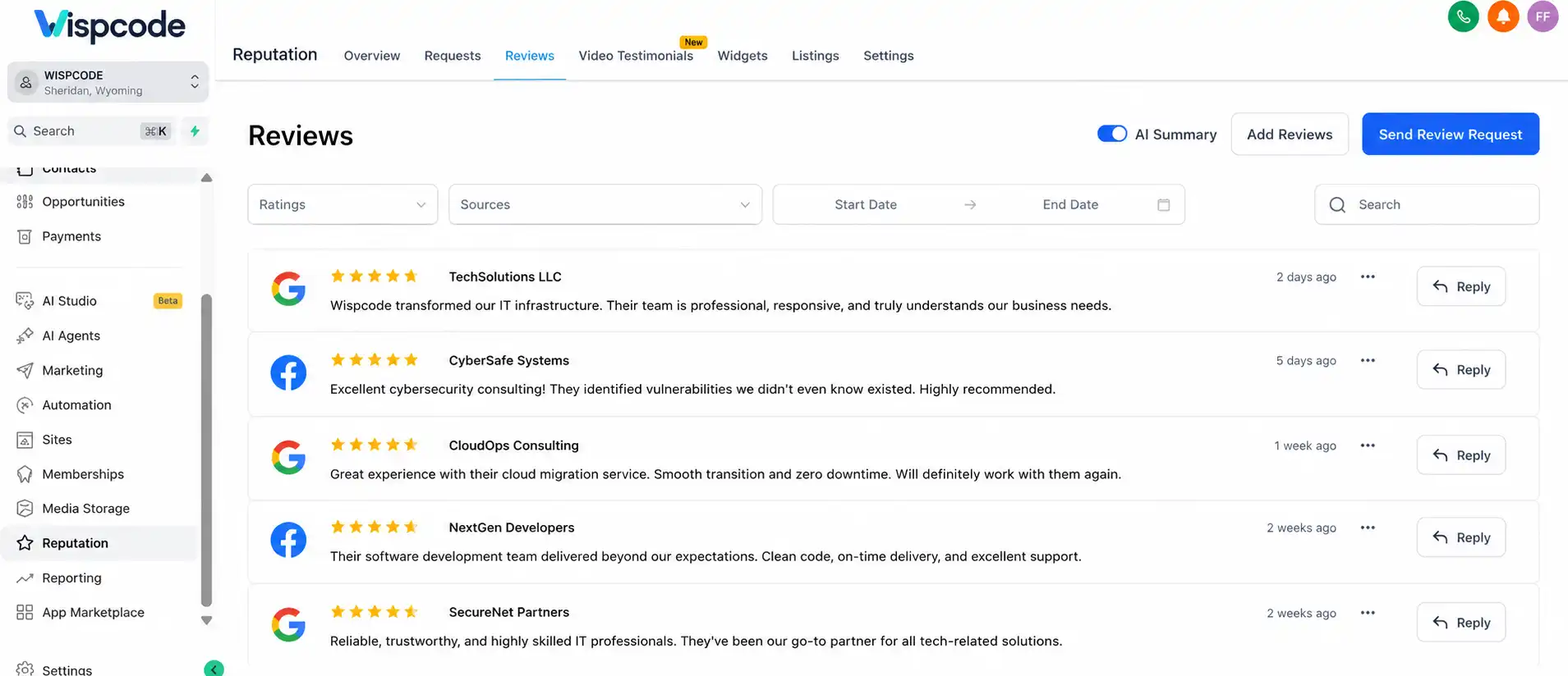 GoHighLevel reputation management for collecting IT services customer reviews GoHighLevel reputation management for collecting IT services customer reviews