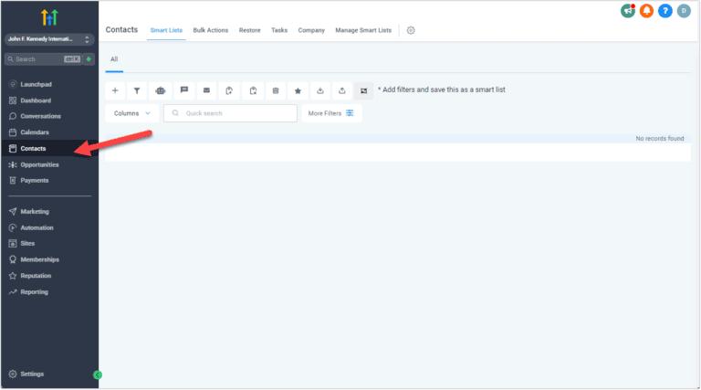 GoHighLevel CRM dashboard for managing cleaning business customers
