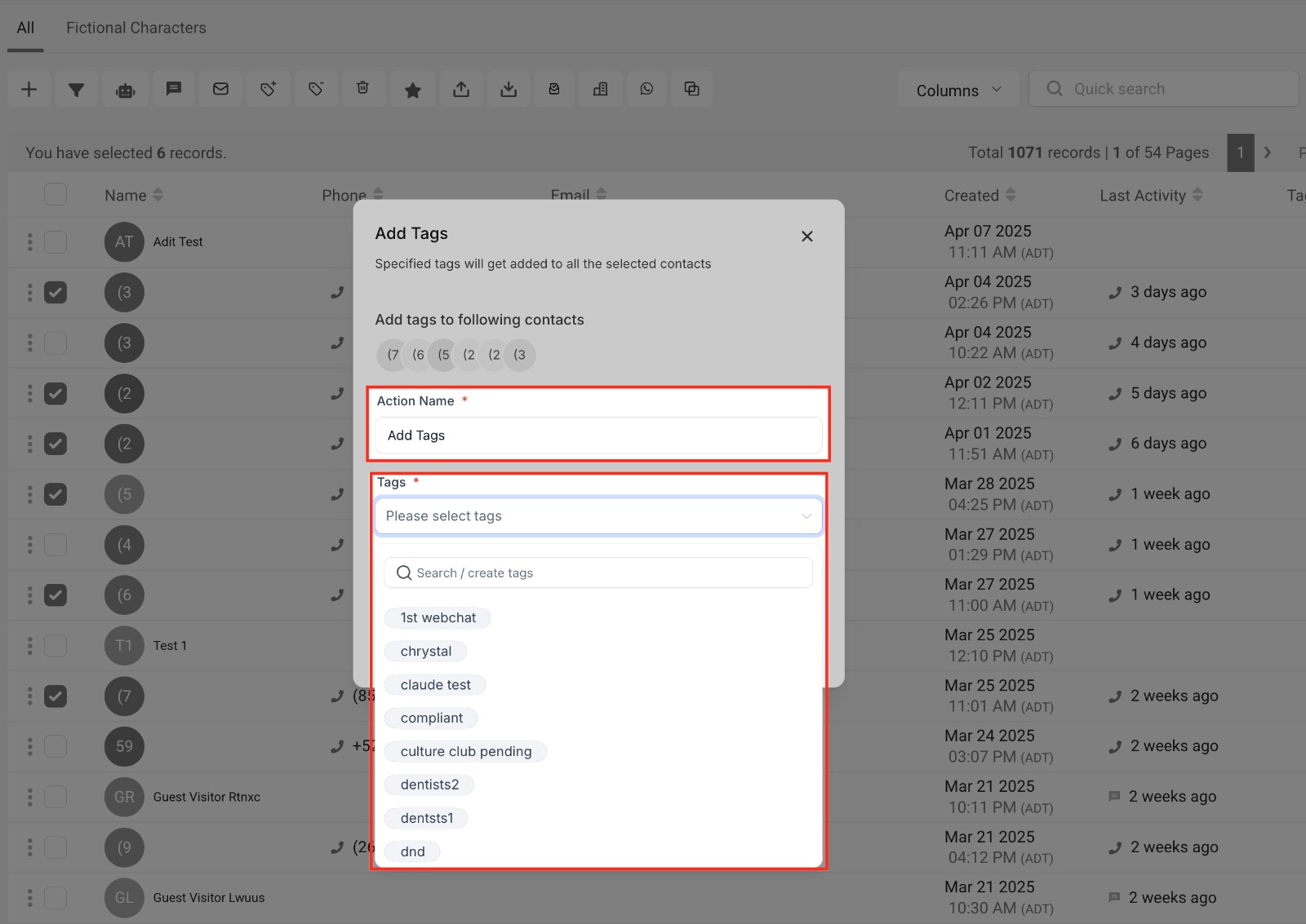 GoHighLevel tag management dashboard organizing customer labels for better CRM contact organization