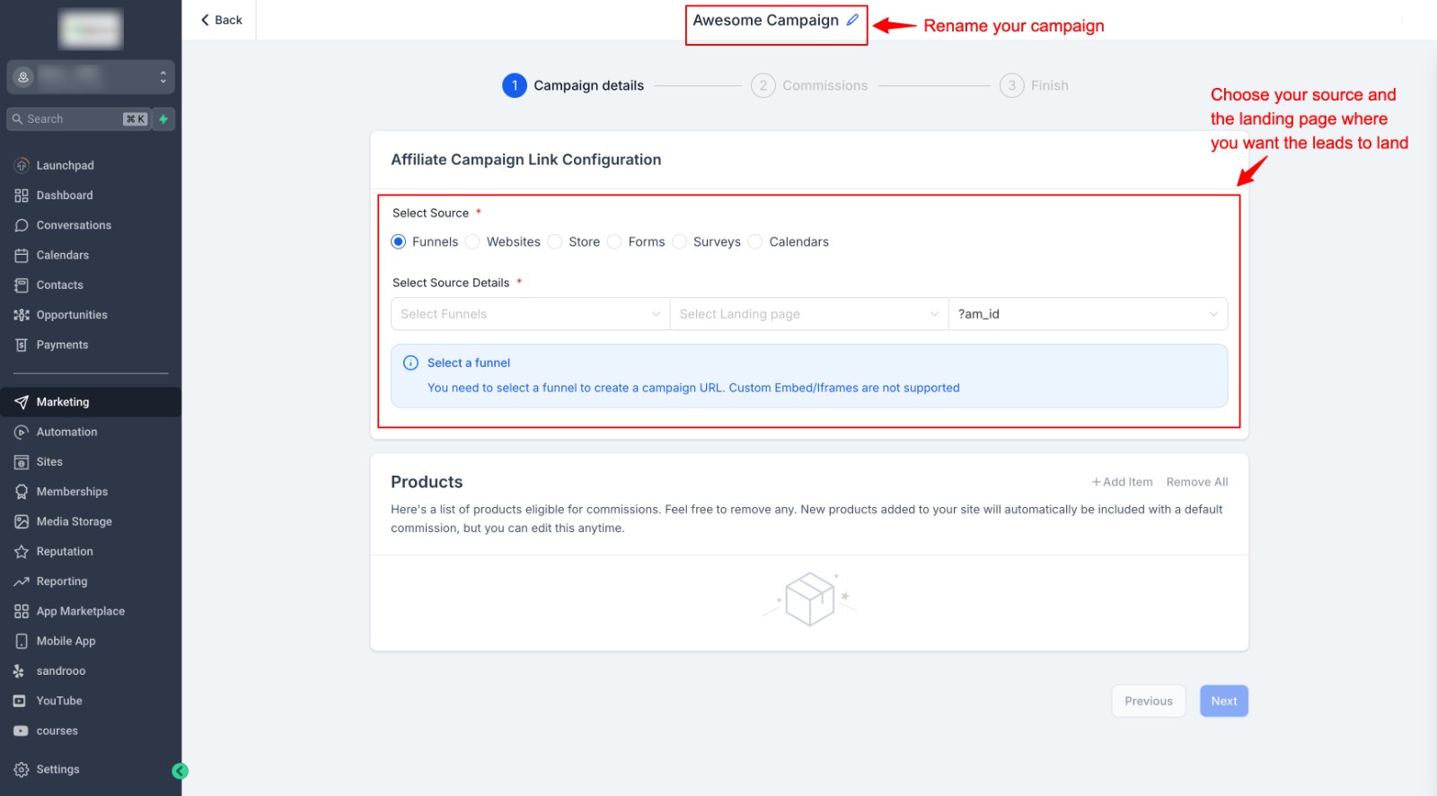 GoHighLevel Affiliate Manager showing unique referral links for affiliates. GoHighLevel Affiliate Manager showing unique referral links for affiliates.