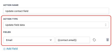 GoHighLevel Update Contact Field action configuration in Workflow Builder GoHighLevel Update Contact Field action configuration in Workflow Builder
