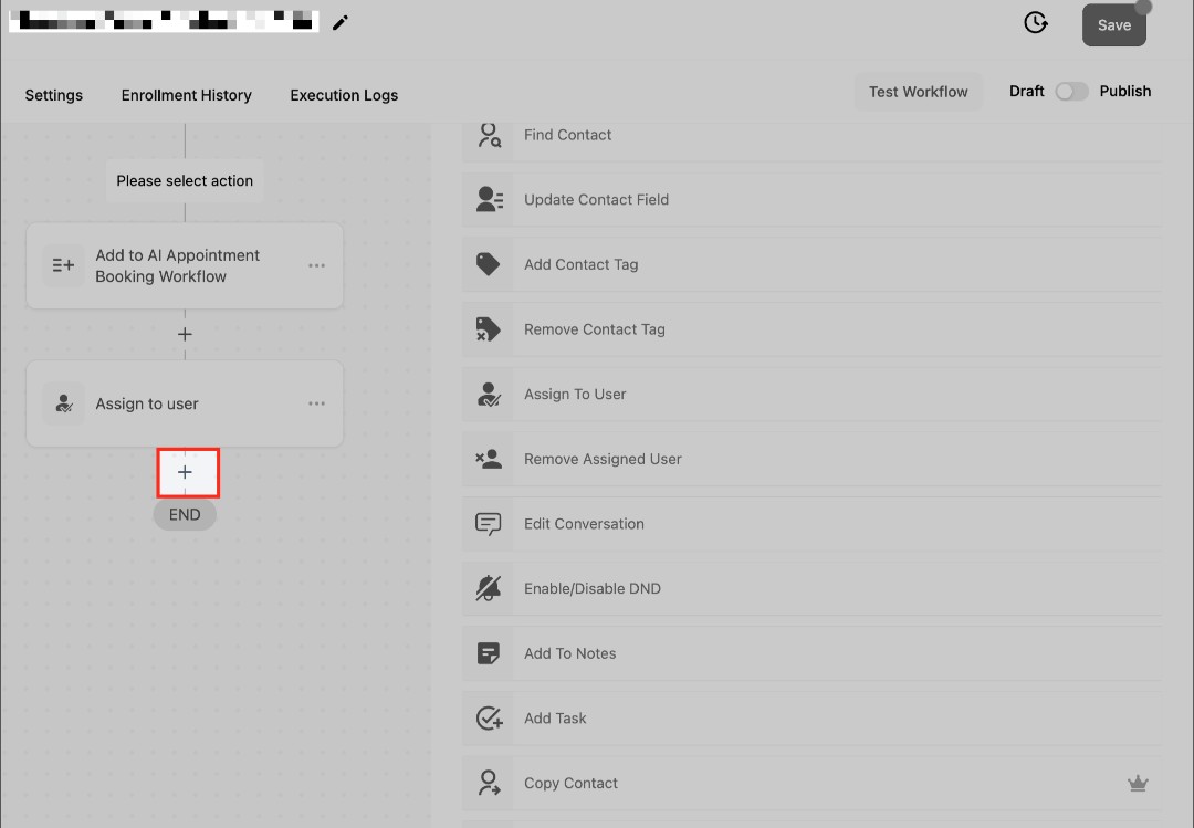 GoHighLevel Remove Assigned User workflow action GoHighLevel Remove Assigned User workflow action