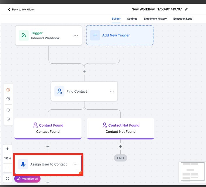 GoHighLevel lead reassignment workflow using Remove Assigned User action GoHighLevel lead reassignment workflow using Remove Assigned User action