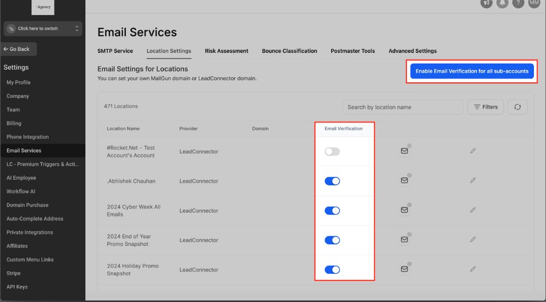 GoHighLevel Email Verification workflow action configuration GoHighLevel Email Verification workflow action configuration