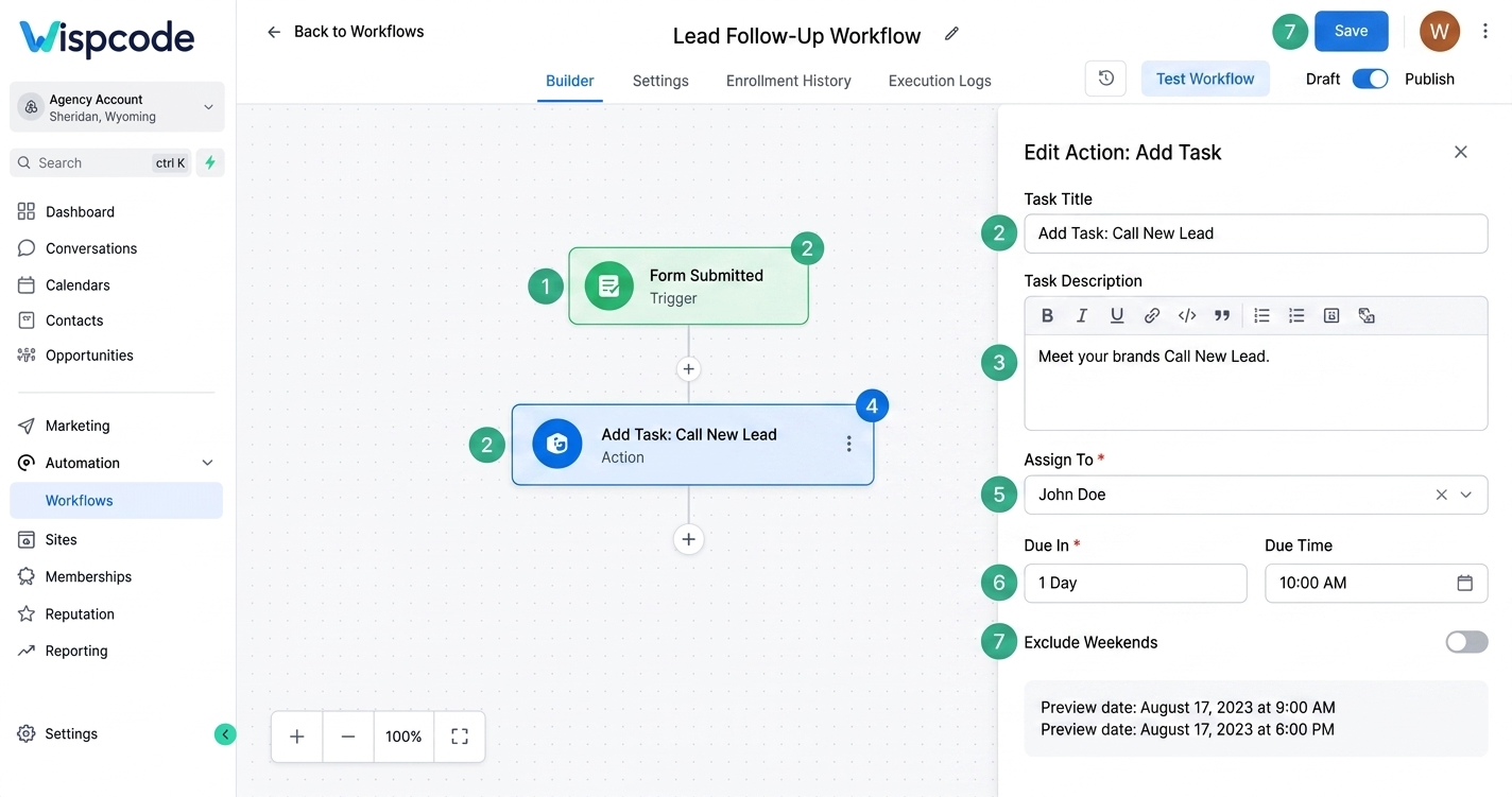 GoHighLevel Task Reminder workflow trigger GoHighLevel Task Reminder workflow trigger