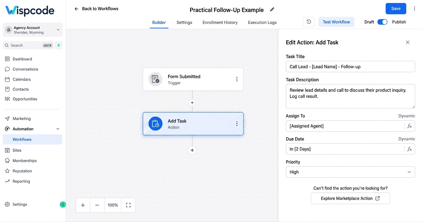 GoHighLevel Workflow Builder with Form triggerStart in Automation → Workflows and add a trigger to begin the automation. GoHighLevel Workflow Builder with Form triggerStart in Automation → Workflows and add a trigger to begin the automation.