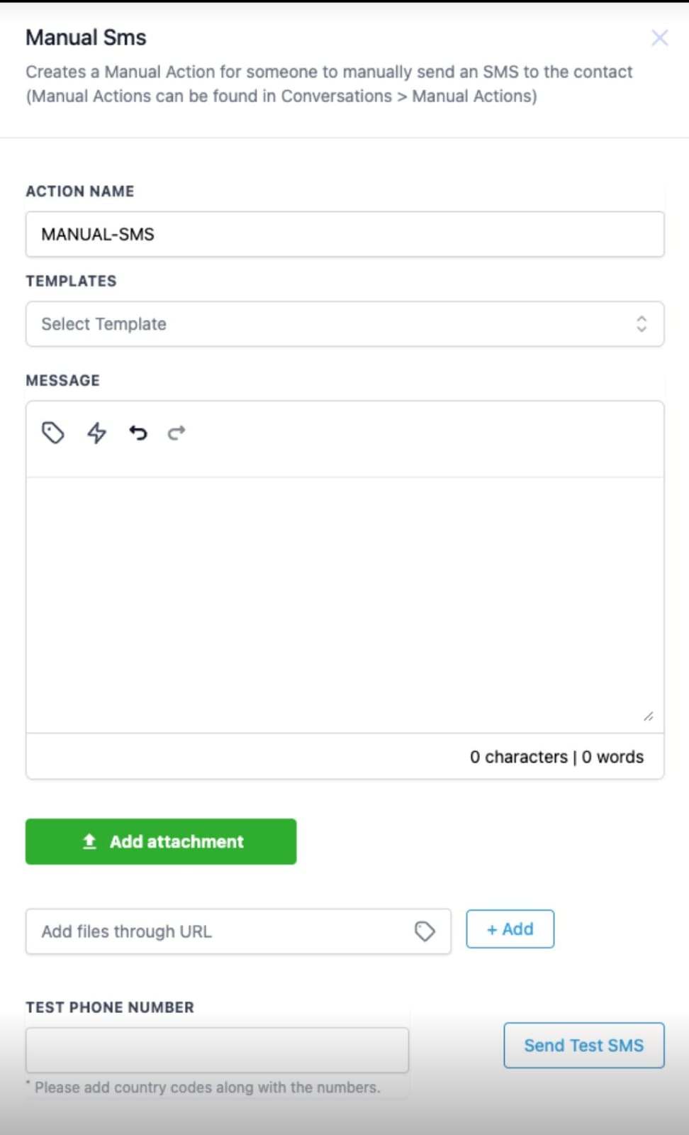 GoHighLevel Send SMS action testing an automated customer message GoHighLevel Send SMS action testing an automated customer message