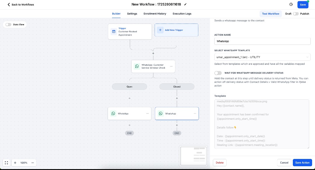 GoHighLevel WhatsApp Customer Service Window Check before interactive messages GoHighLevel WhatsApp Customer Service Window Check before interactive messages