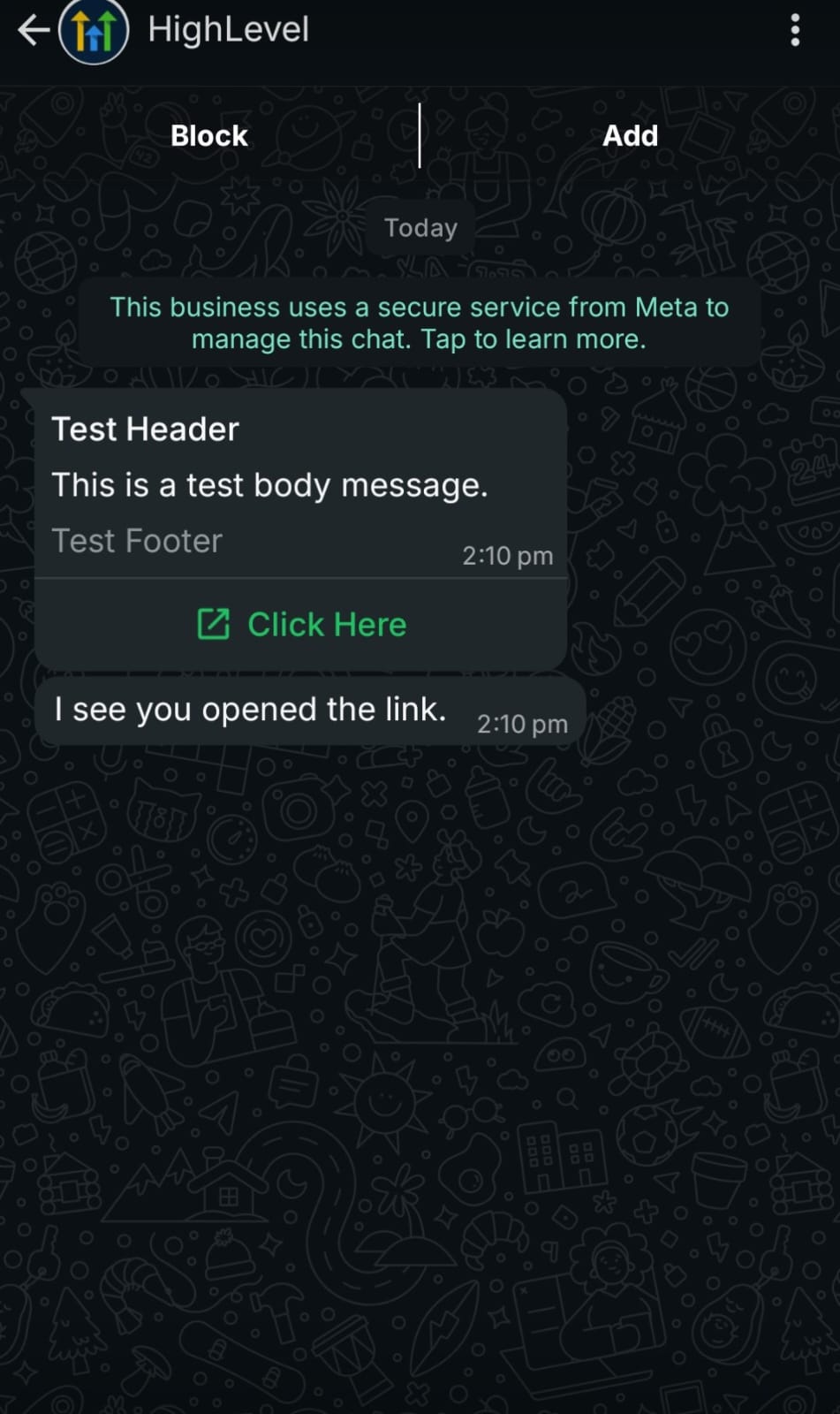 GoHighLevel WhatsApp interactive Visit Website CTA configuration GoHighLevel WhatsApp interactive Visit Website CTA configuration