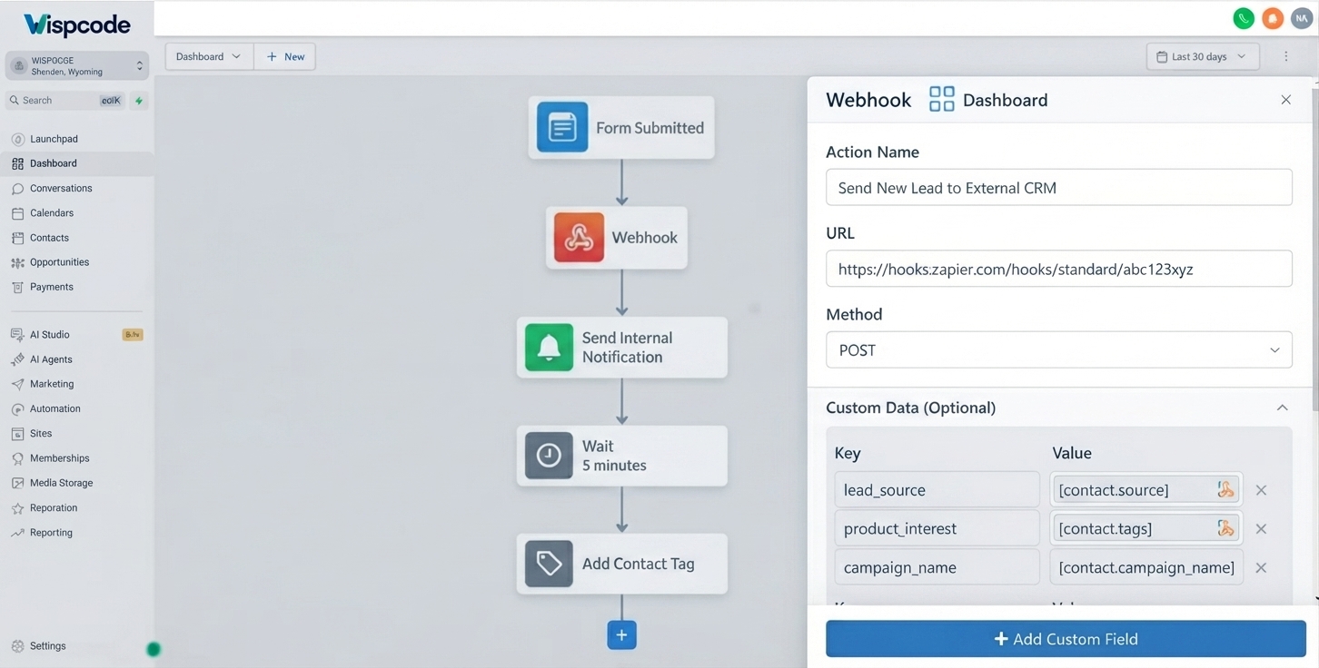 Adding custom data key value pairs Adding custom data key value pairs