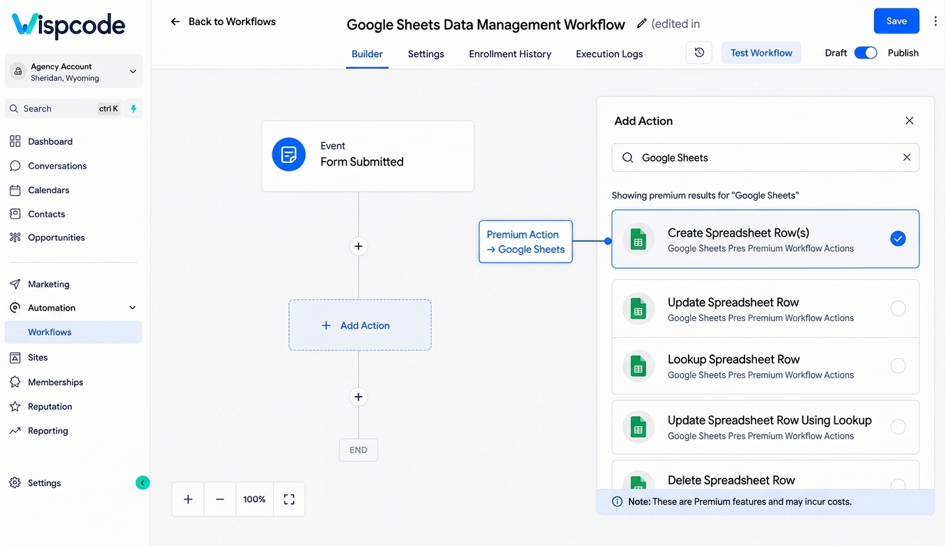 Connecting Google account to Wispcode CRM Connecting Google account to Wispcode CRM