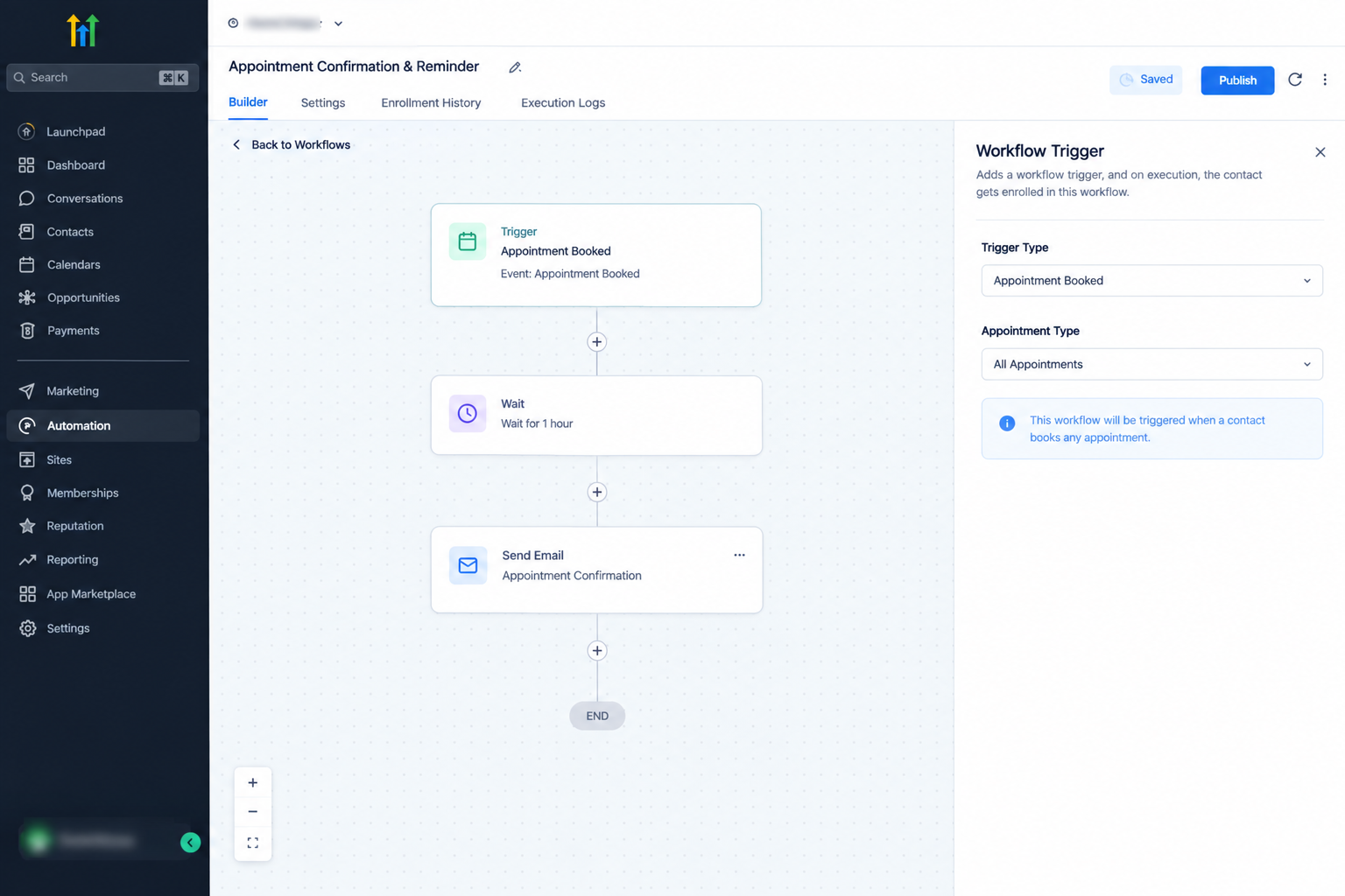 GoHighLevel workflow for appointment confirmation and follow up GoHighLevel workflow for appointment confirmation and follow up