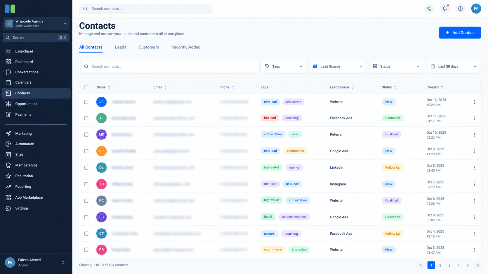 GoHighLevel CRM contact records organized for lead management and conversion tracking. GoHighLevel CRM contact records organized for lead management and conversion tracking.